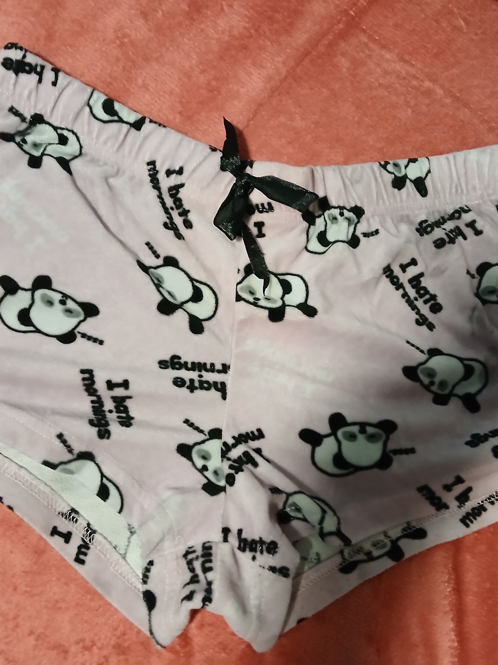 Pink Panda Vintage Print Lounge Shorts